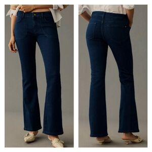 Anthropologie‎ Pilcro 27 Petite Icon Low Rise Blue Flare Denim Jeans